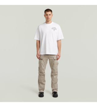 Pantaloni cargo dritti regolari 3D beige