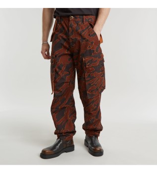 R-3N Regular Straight Cargo Trousers marron