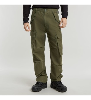 R-3N Pantalon cargo droit et rgulier vert
