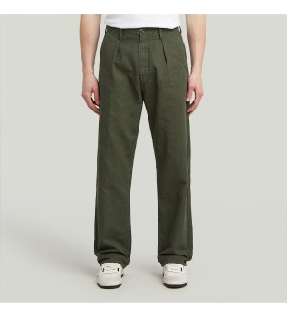 Pantalon chino  plis Relaxed Trousers green