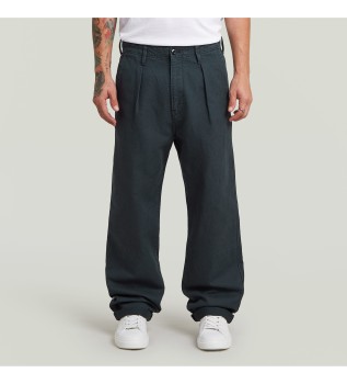 Chino pliss Pantalon dcontract marine