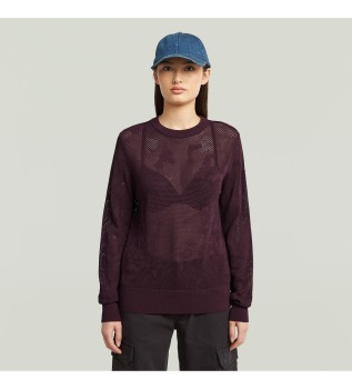 Jersey Pointelle marrn