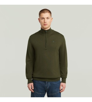Premium Core Half Zip Sweater green