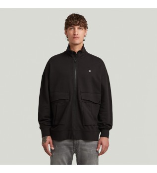 Rovic Full Zip Loose Sweatshirt black