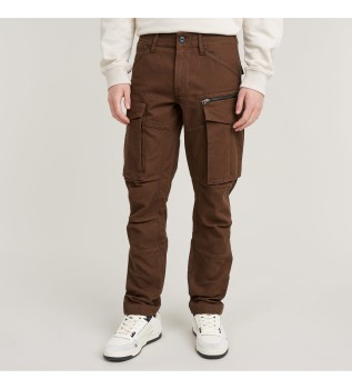 Rovic Zip 3D Regular Tapered Trousers marron