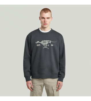 Pull  dos de chien de course gris