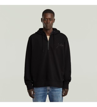 Sweat-shirt Script Half Zip noir