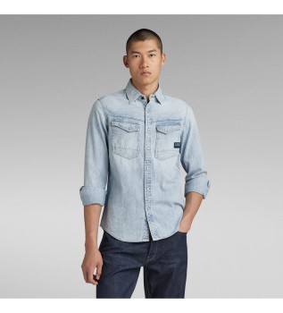 Koszula slim denim niebieska