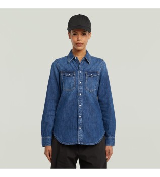 Slank westernskjorte bl