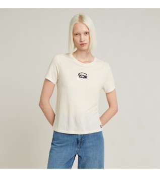 T-shirt Small Center Logo em branco