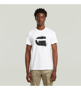 T-shirt Spuitembleem wit