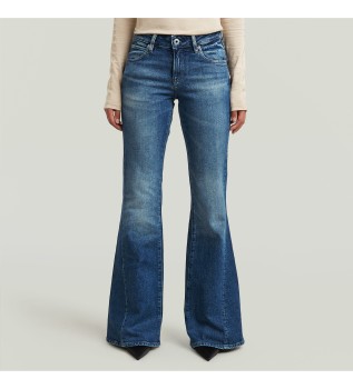 Stevey 3D Flare Jeans blue