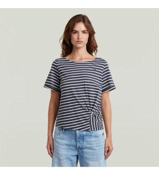 T-shirt w paski szary