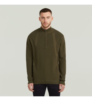 Structure Half pullover green