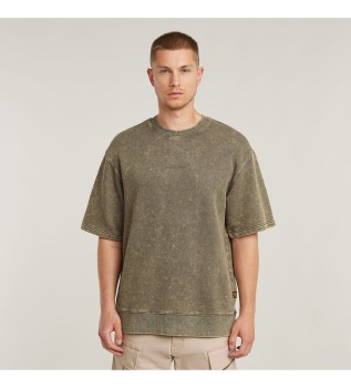 Acid Wash Loose sweatshirt green