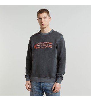 Sweat-shirt Destroyed G Washed gris