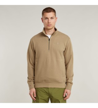 Sweat-shirt beige Nifous Half Zip