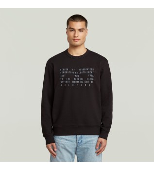 Sweat-shirt Text Graphic noir