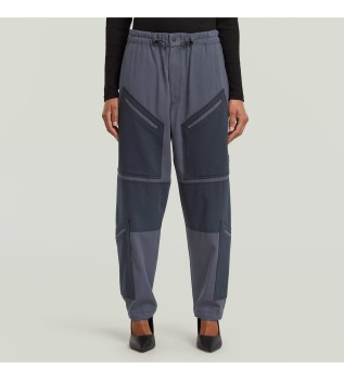 Pantalon cargo marine ton sur ton