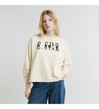 Sweatshirt Chroma Graphic Loose beige