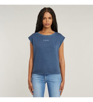 Mini G-Script Logo T-shirt bleu