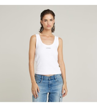 T-shirt de canelado fina branca