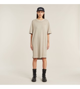 T-shirt-kjole Saddle Sleeve beige