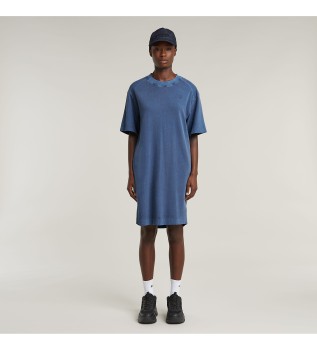 Robe T-shirt Manches Selles bleu