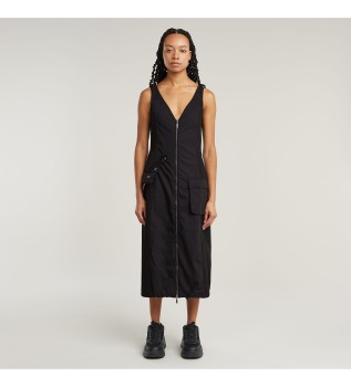 Czarna sukienka cargo