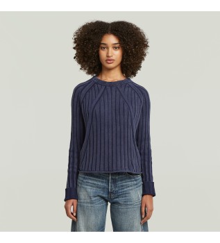 Navy washed jumper