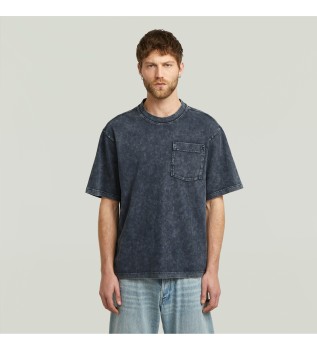 Camiseta Washed Pocket marino