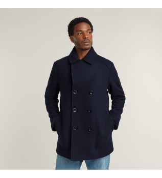 Manteau en laine marine