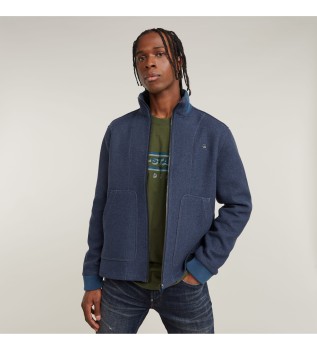 Wool utility jacket blue