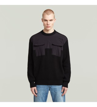 Pull en tricot mixte noir