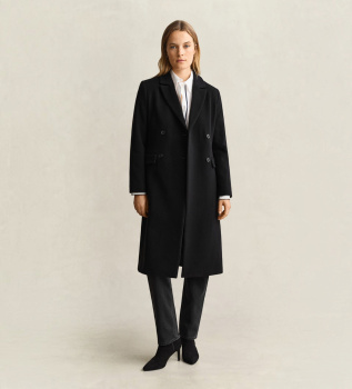 Cappotto in misto lana e cashmere nero