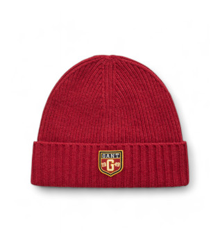 Bonnet de laine avec cusson rouge