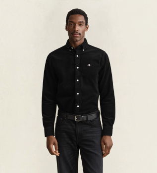 Zwart corduroy overhemd Archive Shield