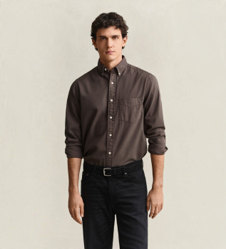 Chemise en sergé marron