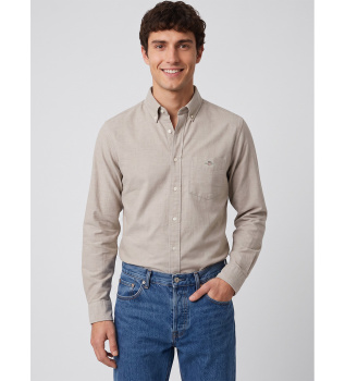 Camisa Oxford clásica Regular Fit gris