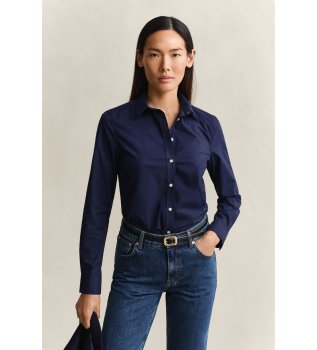 Chemise Slim Fit en popeline marine