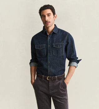 Jeanshemd mit blauer Webkante
