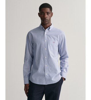 Poplin shirt Regular Fit Banker Stripe blue