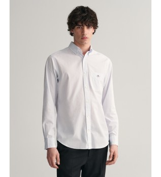 Camisa Regular Fit de popelina Banker Stripe azul