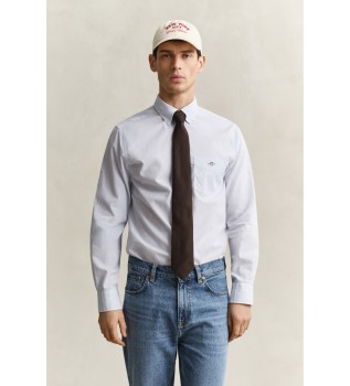 Camicia in popeline Regular Fit a righe azzurro chiaro