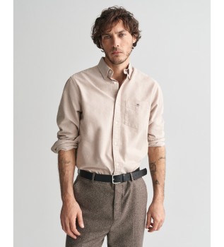 Chemise Oxford, coupe rgulire, beige