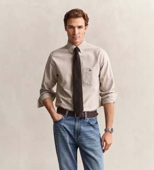 Chemise Oxford Regular Fit Classique Beige