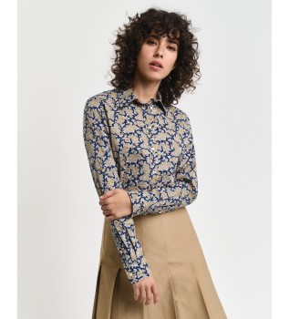 Regular Fit Paisley-skjorta i bomullsgasvv multicolor