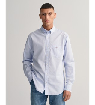 Chemise en popeline bleue  coupe rgulire