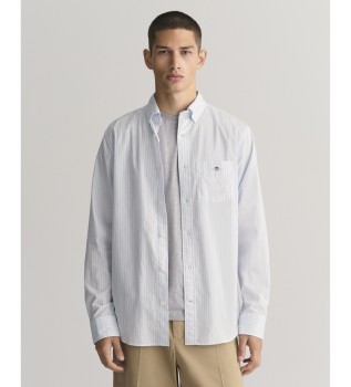 Camisa Regular Fit de popelina a rayas azul