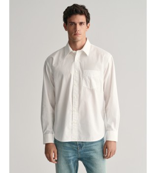 Relaxed Fit Heritage Poplin Shirt vit
